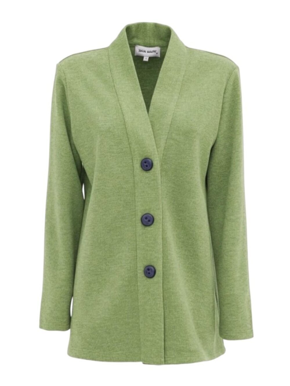 Julia Allert Ribbed Green Cardigan XXL Button Front NWT
